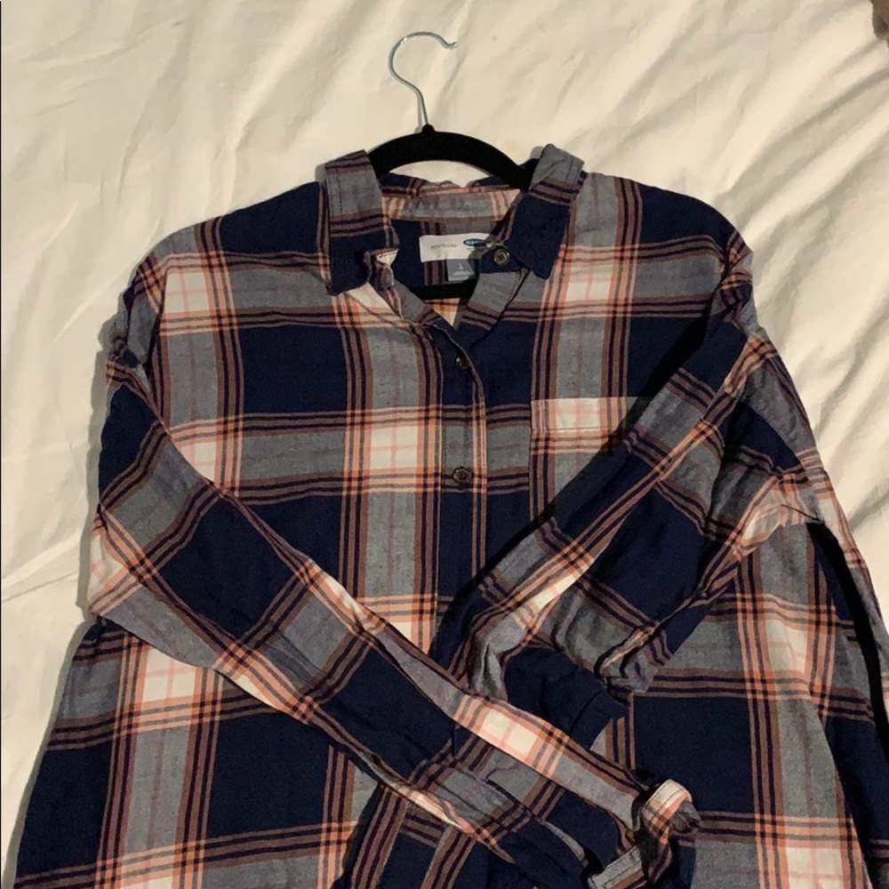 Navy & Pink Flannel